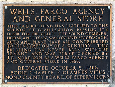 California Historic Point of Interest: Wells Fargo Agency and General Store in Benton