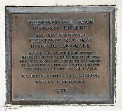 National Register #70000137: Monterey Old Town Historic District
