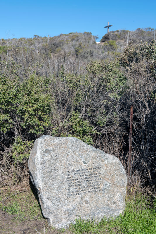 Point of Historic Interest in Carmel River State Park: Portolá-Crespi Cross