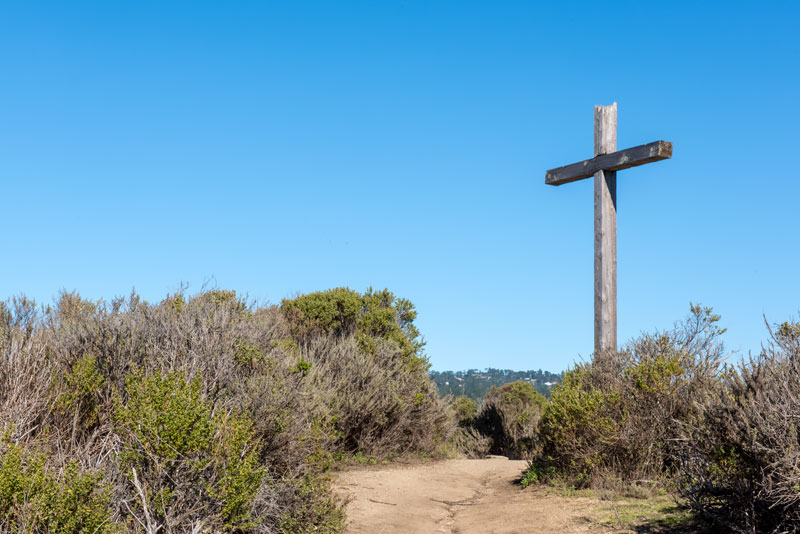 Point of Historic Interest in Carmel River State Park: Portolá-Crespi Cross