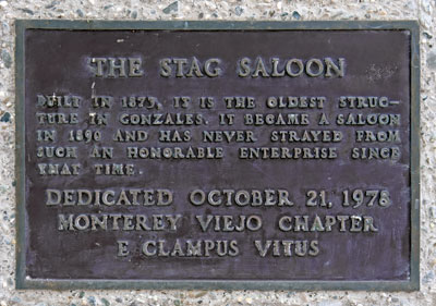 Historic Point of Interest in Gonzales: Stag Saloon