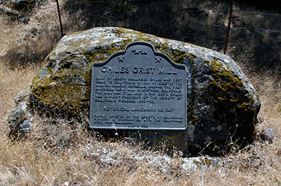 California Landmark 547: Site of Chiles Grist Mill in Napa County