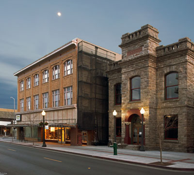 Native Sons of the Golden West Hall and Goodman Library in the City of Napa