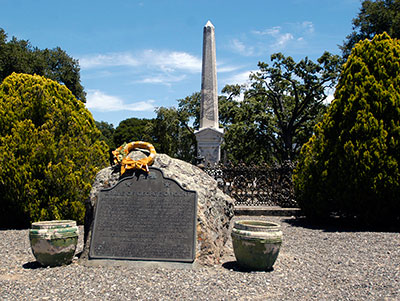 California Landmark 693: Grave of George C. Yount in Yountville Pioneer Cemetery
