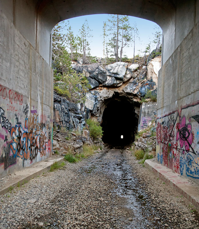 Sugar Bowl Road Overpass and Tunnel #6, Great Summit Tunnel, present day.