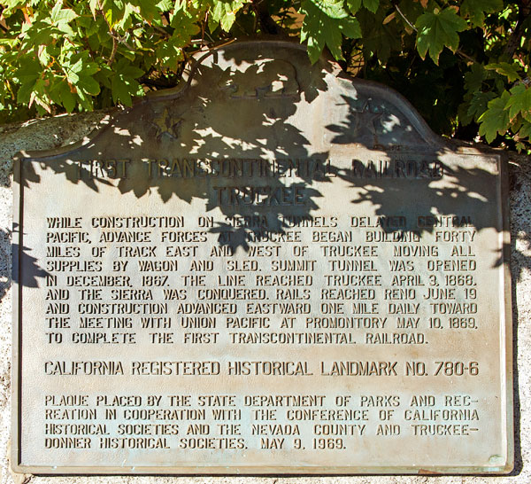 California Historical Landmark #780-6: First Transcontinental Railroad