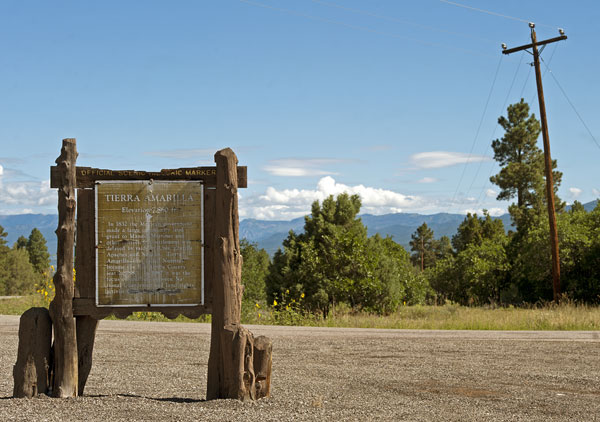 New Mexico Scenic Historic Marker: Tierra Amarilla