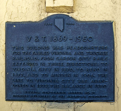 National Register #98001208: Virginia and Truckee Railroad Depot in Carson City, Nevada