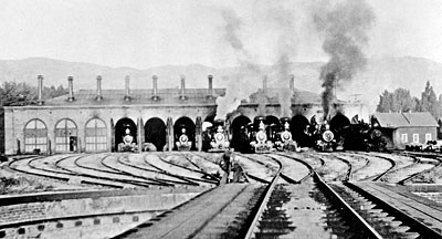 National Register #77001508: 1939 Photograph of Virginia & Truckee Railroad Shops in Carson City