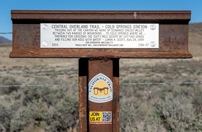 Central Overland Trail Marker - Cold Springs Station