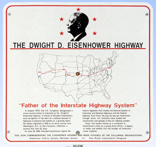 Dwight D. Eisenhower Highway Markers on I-80 in Nevada