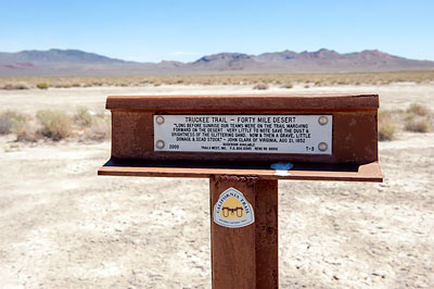 Truckee Trail Marker - Forty Mile Desert