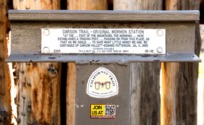 Carson Trail Marker 32: Original Mormon Station