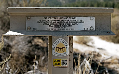Carson Trail Marker 35: Upland Travel