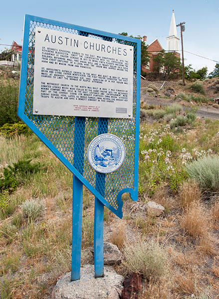 Nevada Historic Marker 67: Austin Churches