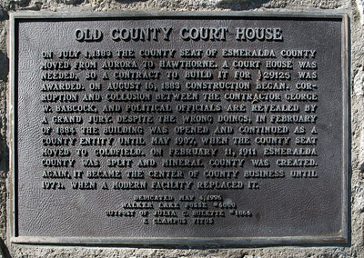 National Register #82003214: Mineral County Courthouse in Hawthorne, Nevada