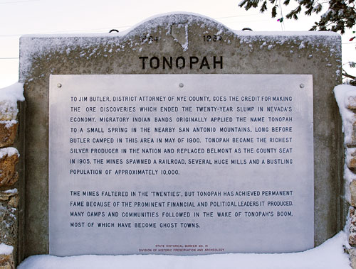 Nevada Historical Marker 15: Tonopah
