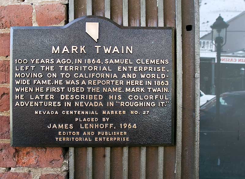 Nevada Historical Landmark 28: Mark Twain