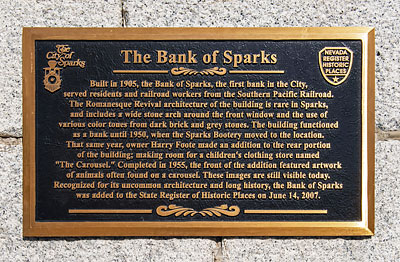 National Register #07001013: Bank of Sparks
