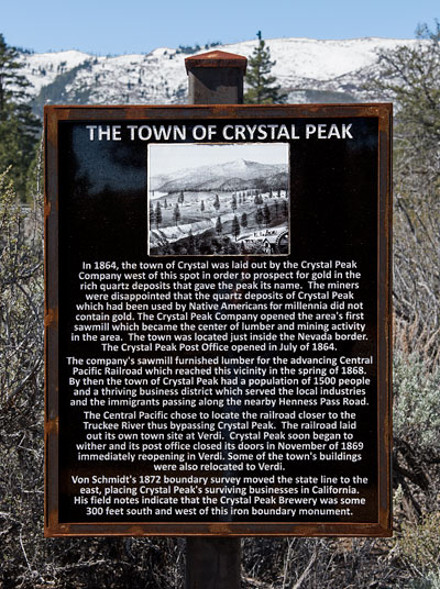 Points of Historic Interest in Washoe County: The Town of Crystal Peak