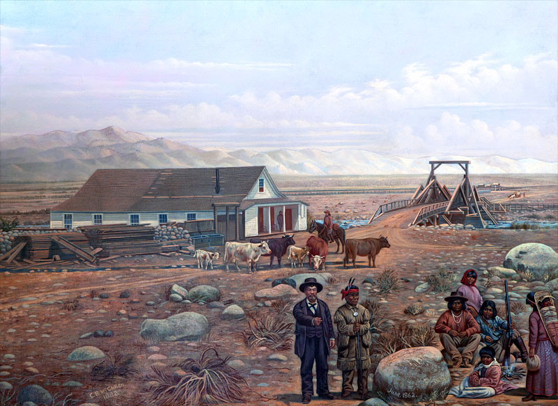 Original Lake House and Lake's Crossing Painted in 1882