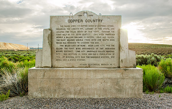 Nevada Historic Marker 9: Copper Country