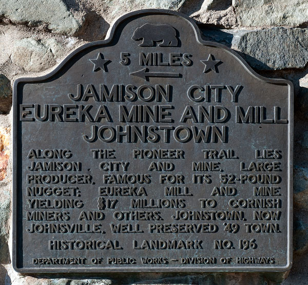 California Historical Landmark #196: Jamison City