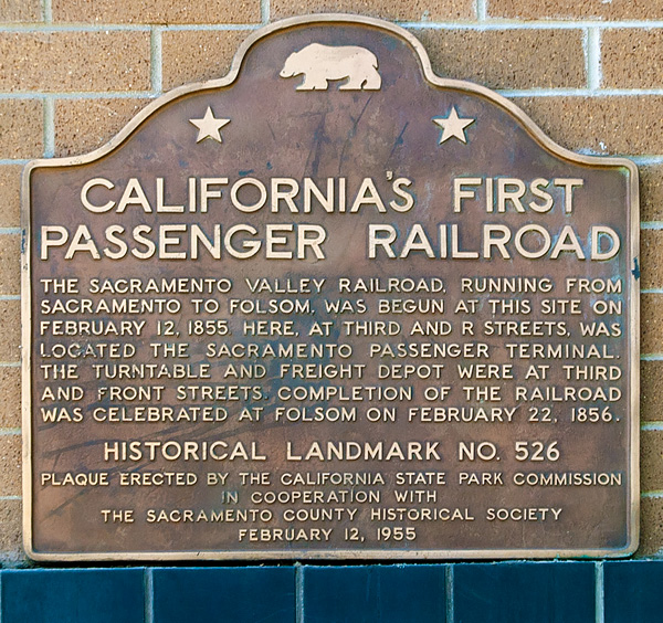 California Landmark 526: First Passenger Railroad