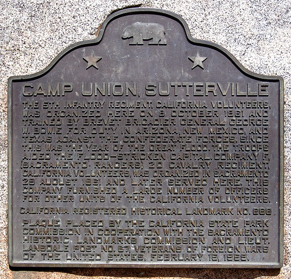 California Historical Landmark 666: Camp Union