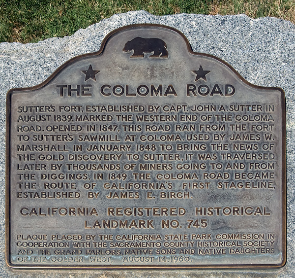 California Landmark 745: Coloma Road
