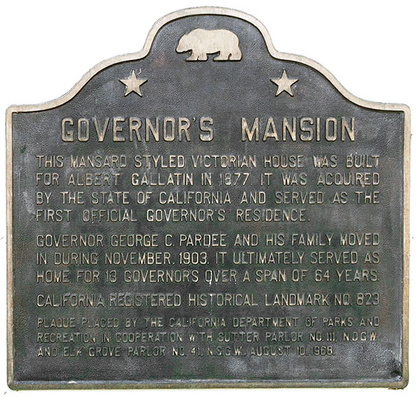 California Historical Landmark #823: Governor Mansion in Sacramento