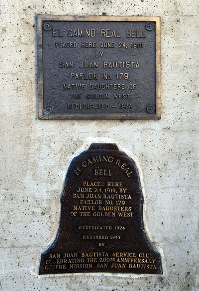 El Camino Real Bell in San Juan Bautista