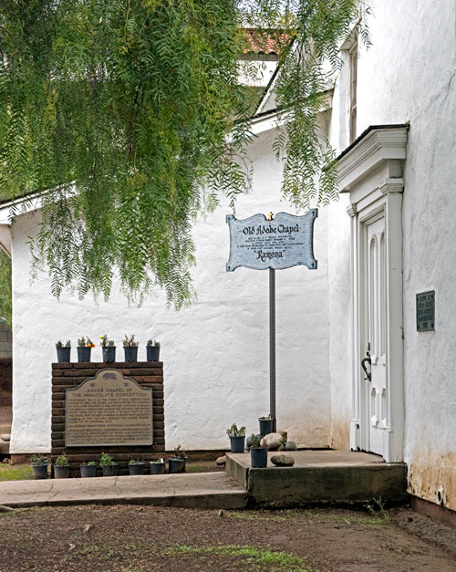 California Historical Landmark 49: Adobe Chapel of the Immaculate Conception in San Diego, California