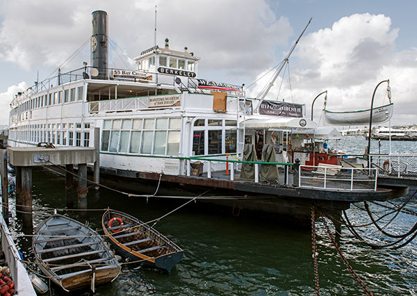 California Historical Landmark 1031: Ferryboat Berkeley in San Diego Harbor