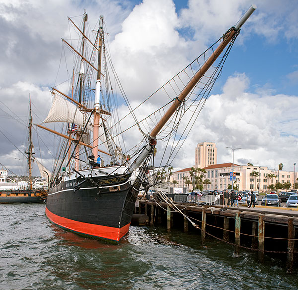 California Historical Landmark 1030: Star of India in San Diego Harbor