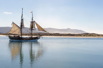 The brig Lady Washington in Morro Bay
