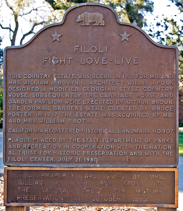 California Historical Landmark #907: Filoli