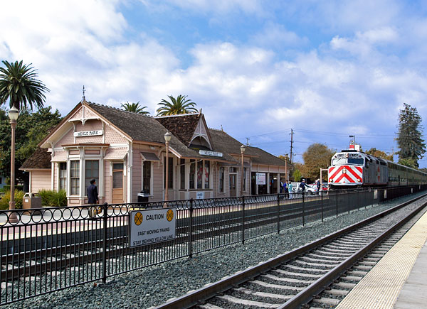 California Historical Landmark #955: Menlo Park Railroad Station