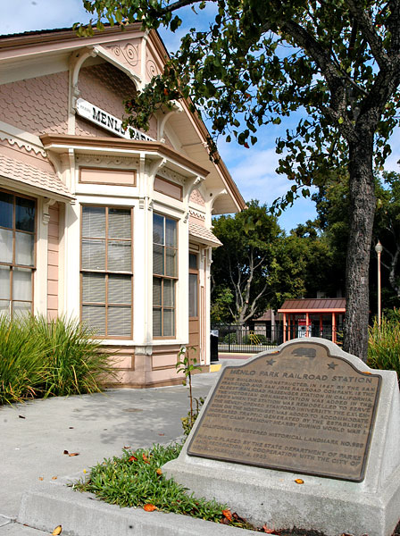California Historical Landmark #955: Menlo Park Railroad Station