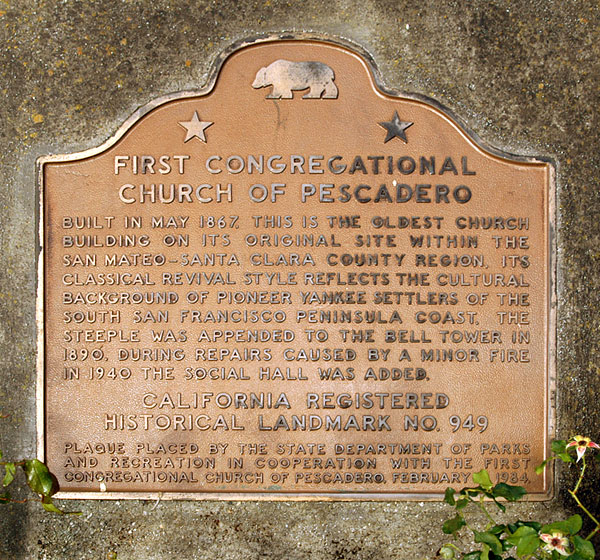 California Historical Landmark #949: First Congregational Church of Pescadero