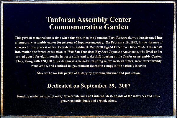 California Historical Landmark #934: Tanforan Assembly Center for Japanese Americans