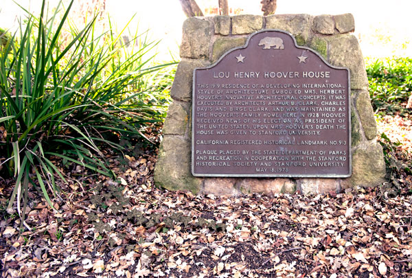 California Historical Landmark #913: Lou Henry Hoover House