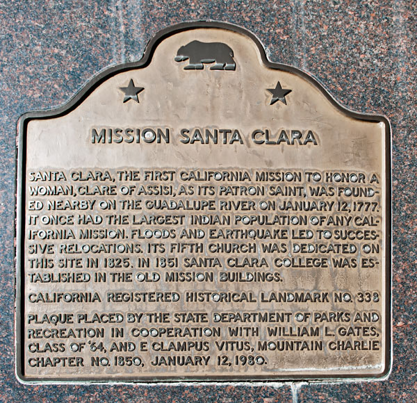 California Historical Landmark #338: Mission Santa Clara