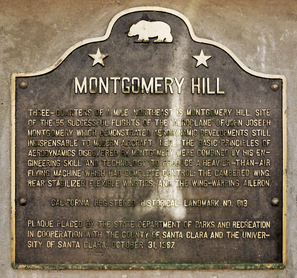 California Historical Landmark #813: Montgomery Hill in San Jose