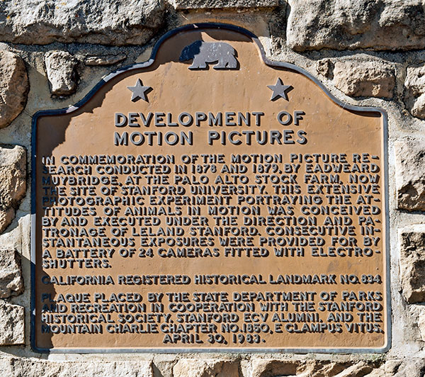California Historical Landmark #834: Muybridge Site at Stanford University