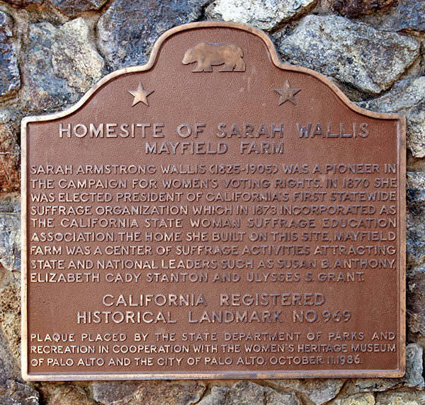 California Historical Landmark #969: Homesite of Sarah Wallis Mayfield Farm