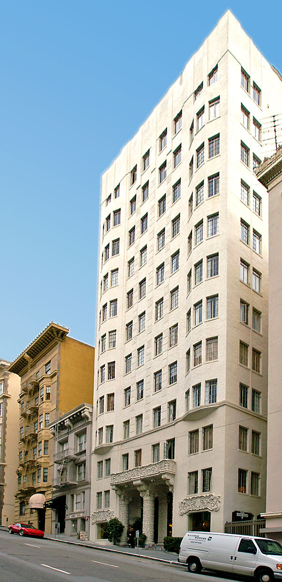 Gaylord Hotel at 620 Jones Street near Union Square, designed by H. C. Baumann, built 1930