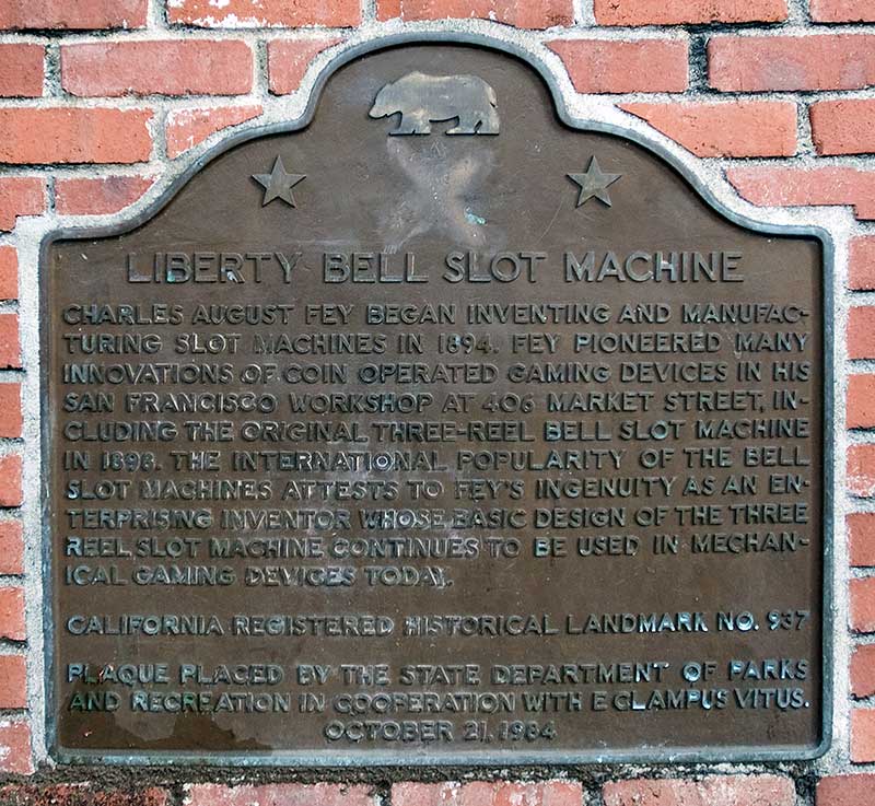 California Historical Landmark #937: Liberty Bell Slot Machine Site in San  Francisco