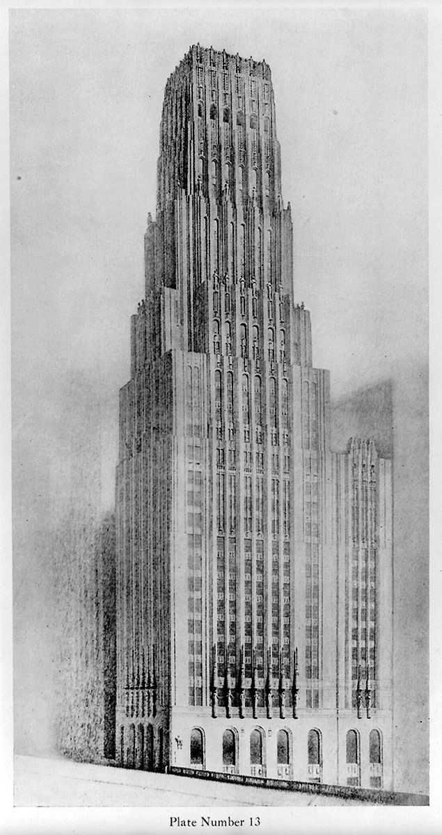 Eliel Saarinen design for the Tribune Tower in Chicago