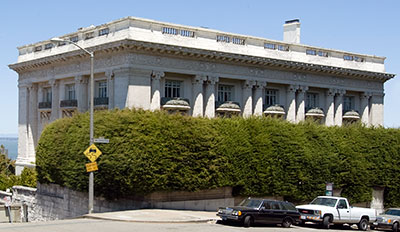 San Francisco Landmark 197: Spreckels Mansion [South Elevation in 2008]
